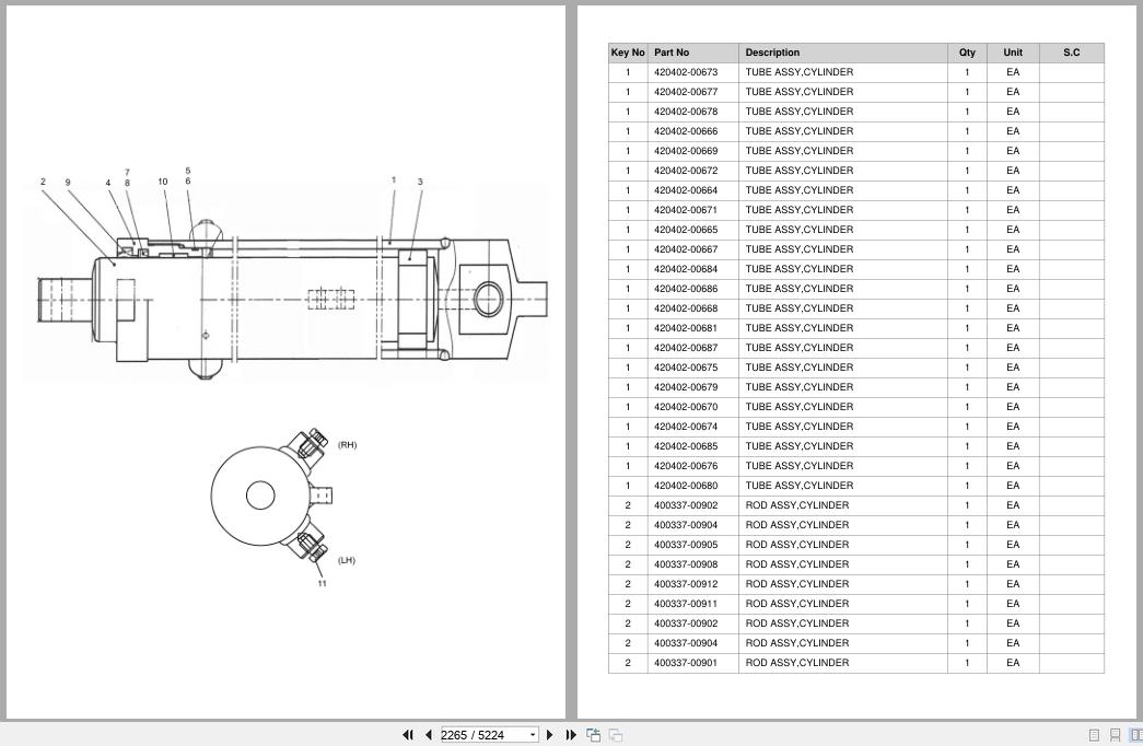 Doosan Forklift D20S7 D25S7 D30S7 D33S7 D35C7 Parts Catalog SB1243 (2)
