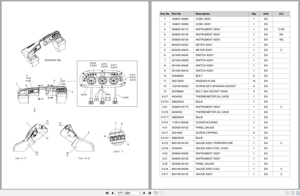 Doosan Forklift DV180S7 Tier 4 Parts Catalog SB1238 (2)