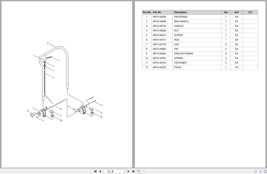 Doosan Lift Table LFT30 LFT50 LFTE30 LFTE50 Equipment Parts Catalog SB1213 (2)