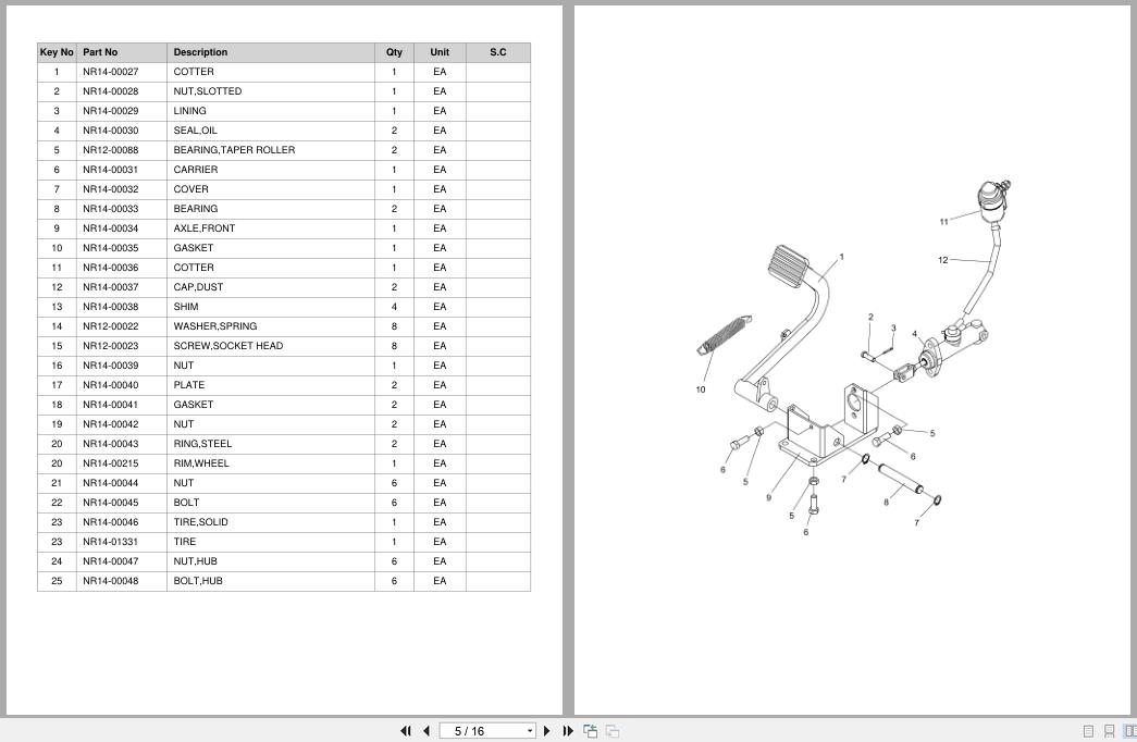 Doosan Personnel Carrier BUV03S 7 Equipment Parts Catalog SB1161 (2)