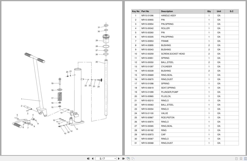 Doosan Stacker STK150WA Equipment Parts Catalog SB1228 (2)