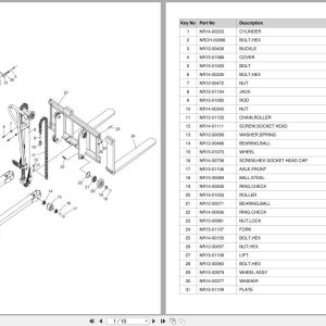 Doosan Stacker STK200F Equipment Parts Catalog SB1229 (1)
