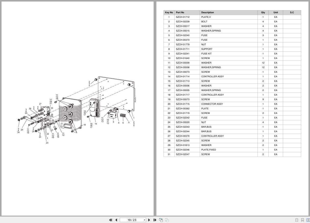 Doosan Tow Tractor BTS20 BTS30 BTS40 BTS50 Equipment Parts Catalog SB5165Y (2)