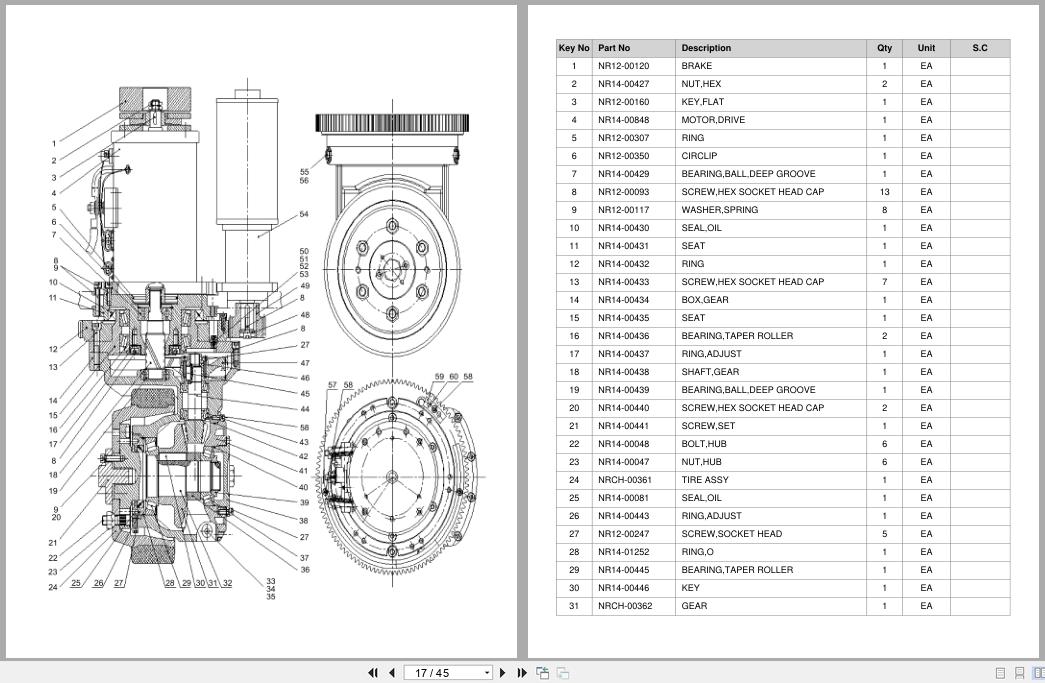 Doosan Walkie Pallet Truck BW30 MS10 Equipment Parts Catalog SB5109Y (2)
