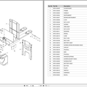 Doosan Walkie Pallet Truck BWC33S 7 Equipment Parts Catalog SB1160 (1)