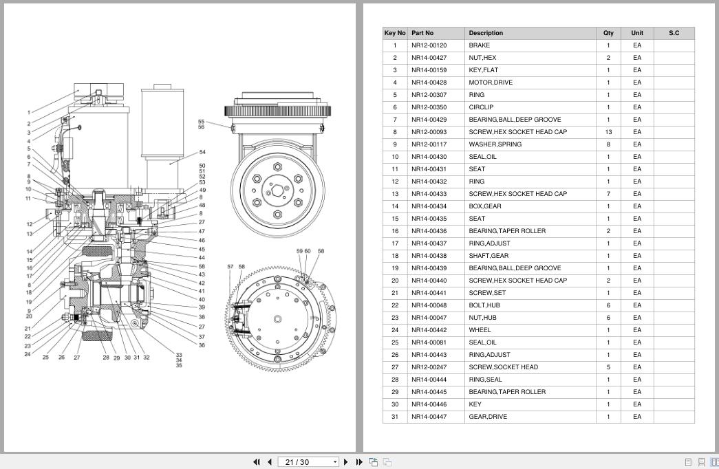Doosan Walkie Pallet Truck BWC33S 7 Equipment Parts Catalog SB1160 (2)