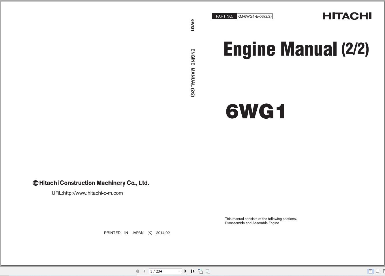 Hitachi 6WG1 Engine Manual KM 6WG1 E 03 1