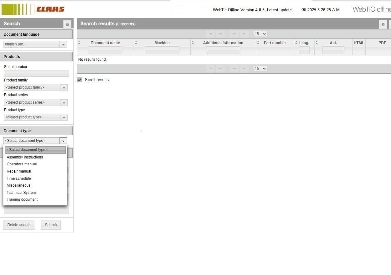 How To Fix Error CLAAS WebTIC Offline EN 06.2025 Program (1)