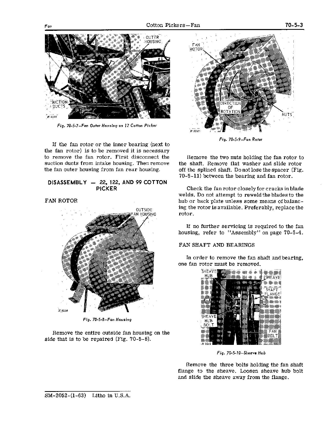 John Deere 11 12 122 22 99 Cotton Pickers Technical Manual SM2052 (4)