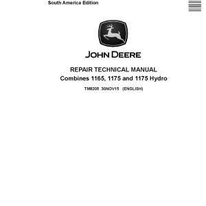 John Deere 1165 1175 Hydro Combines Repair Manual TM8205 (1)
