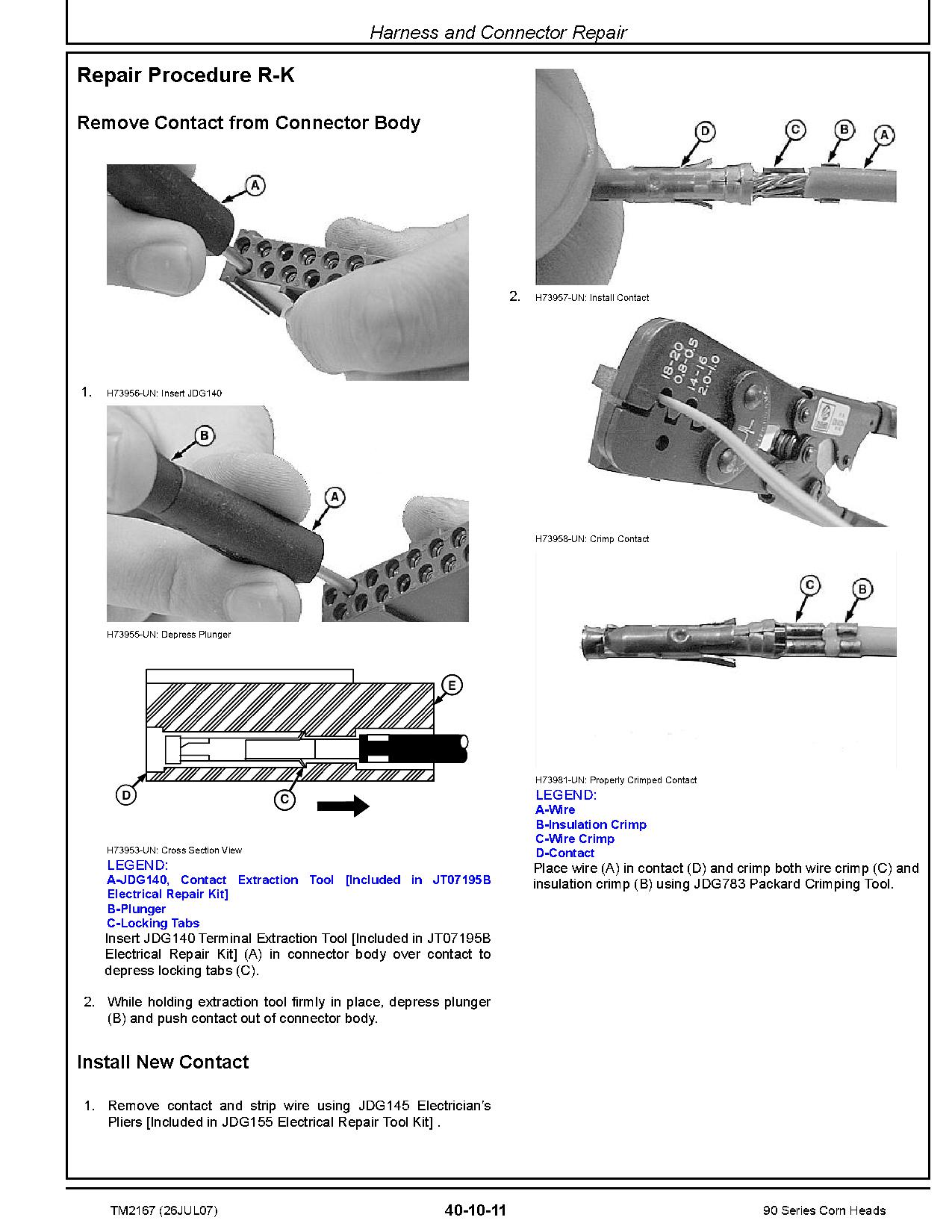 John Deere 1290 1291 1293 494 592 692 693 694 892 893 894 Corn Heads Repair Manual TM2167 (2)