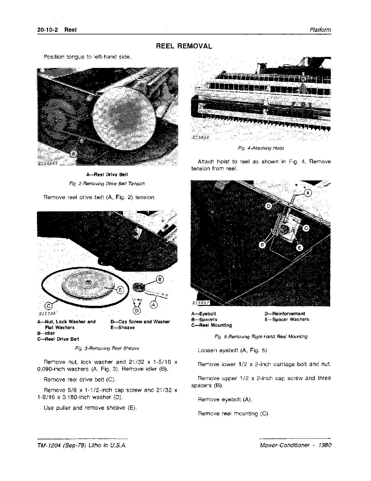John Deere 1380 Mower Conditioners Technical Manual TM1204 (2)