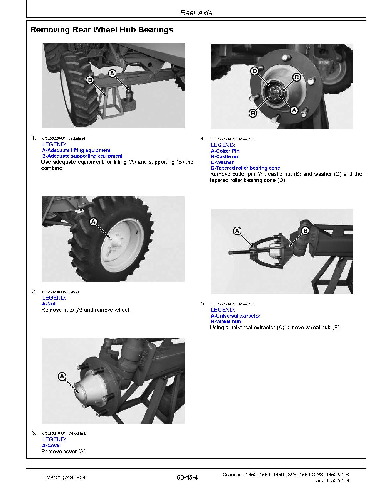 John Deere 1450 1550 CWS WTS Combines Repair Manual TM8121 (3)
