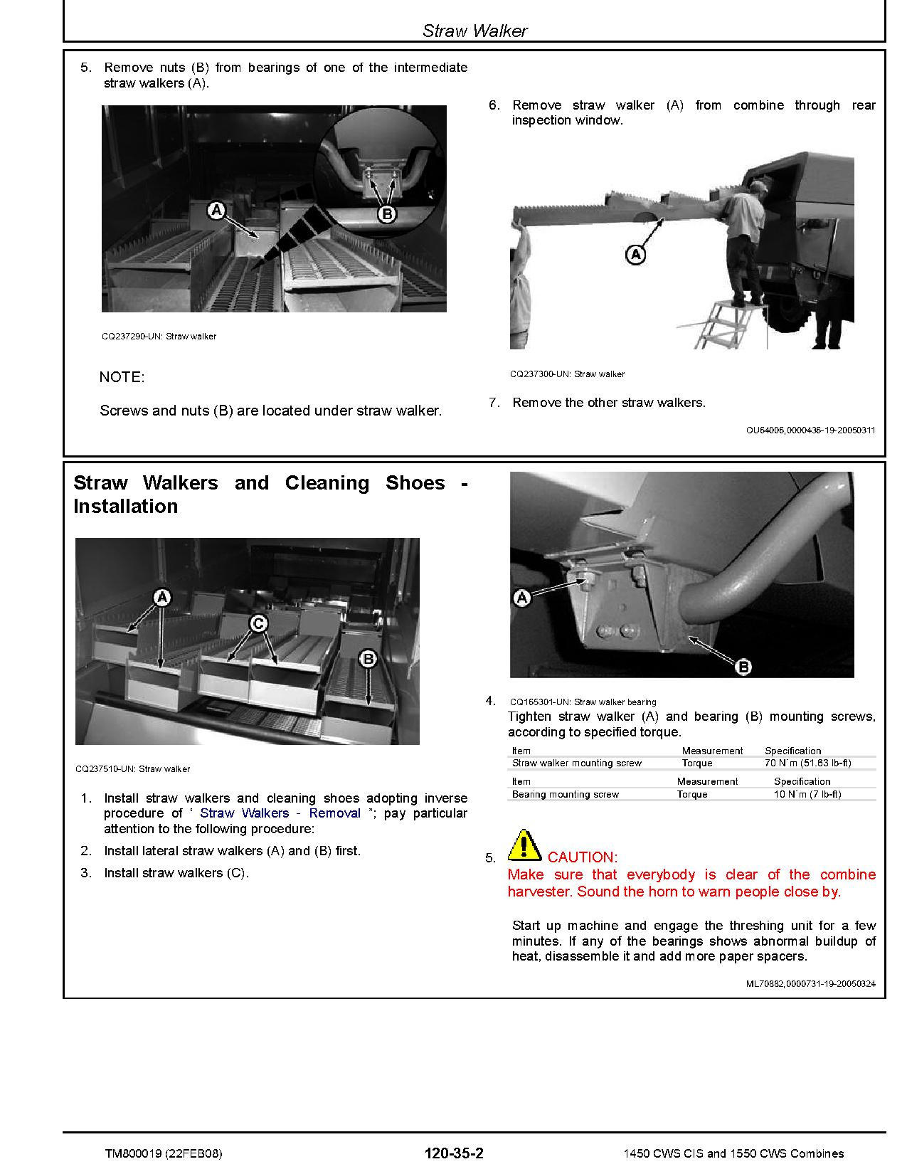 John Deere 1450 CWS 1550 CWS Combines Repair Manual TM800019 (4)