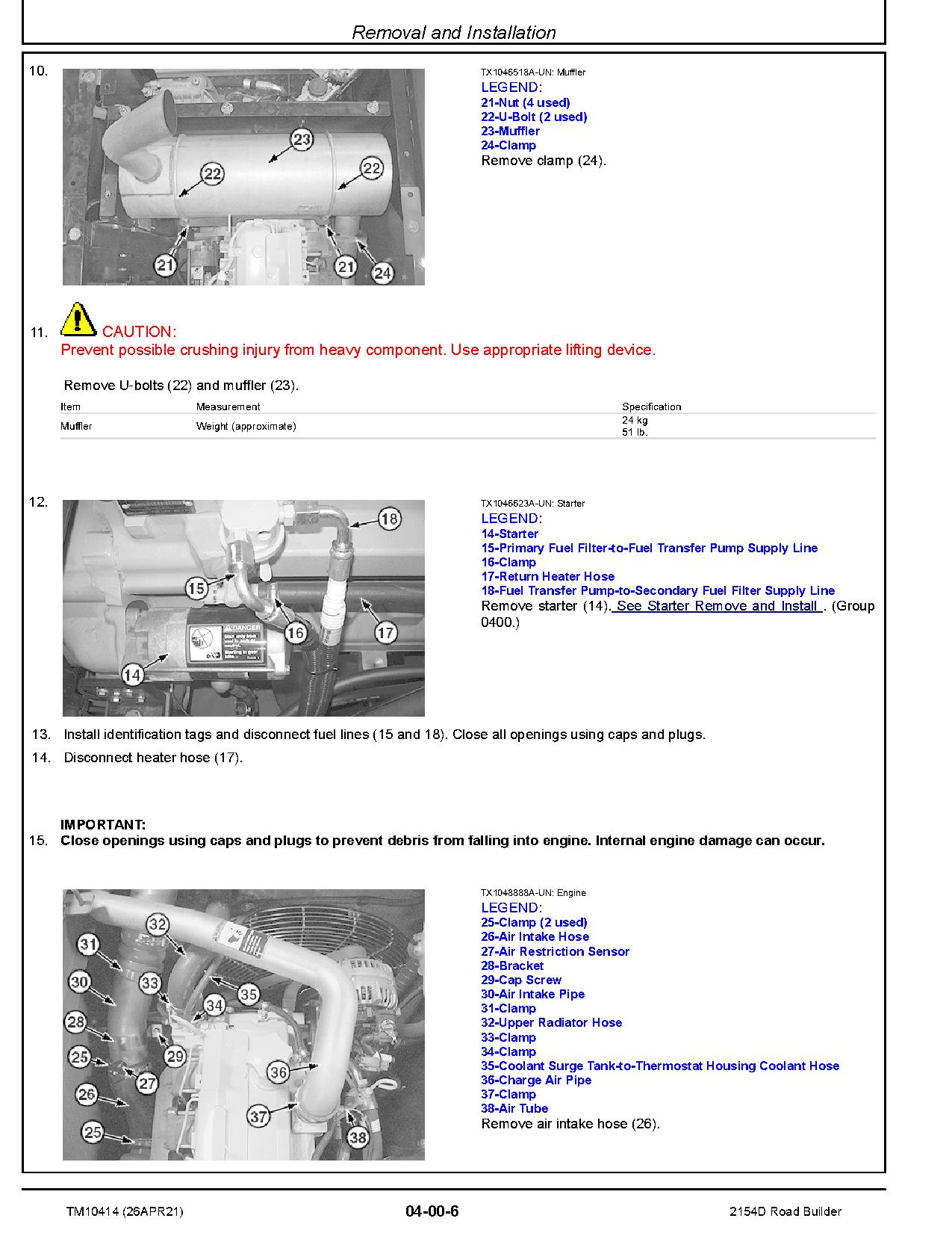 John Deere 2154D Road Builders Repair Manual TM10414 (2)