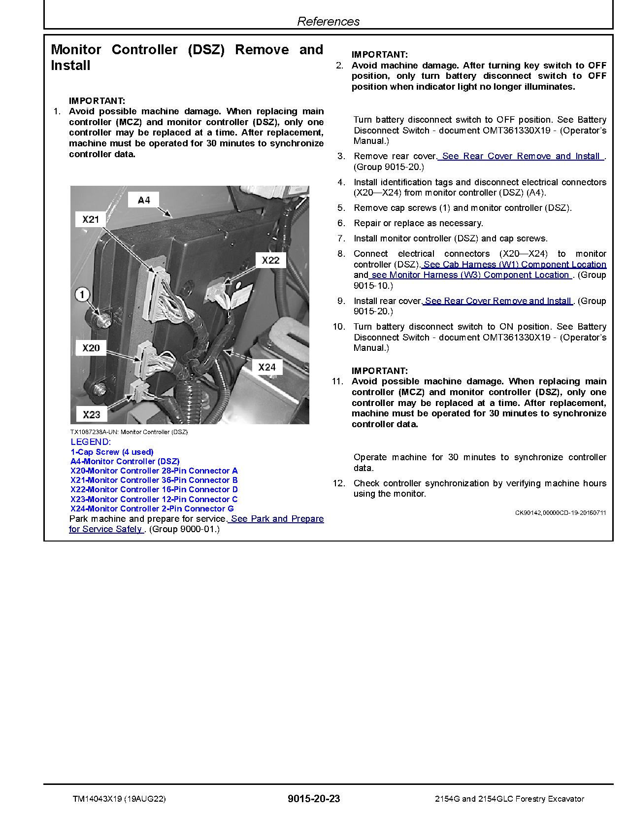 John Deere 2154G 2154GLC Forestry Excavators Operation Test Manual TM14043X19 (2)