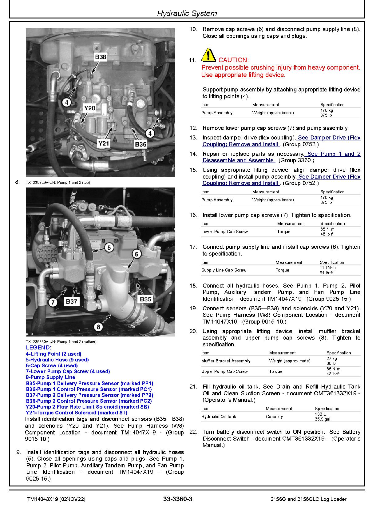 John Deere 2156G 2156GLC Log Loaders Repair Manual TM14048X19 (2)