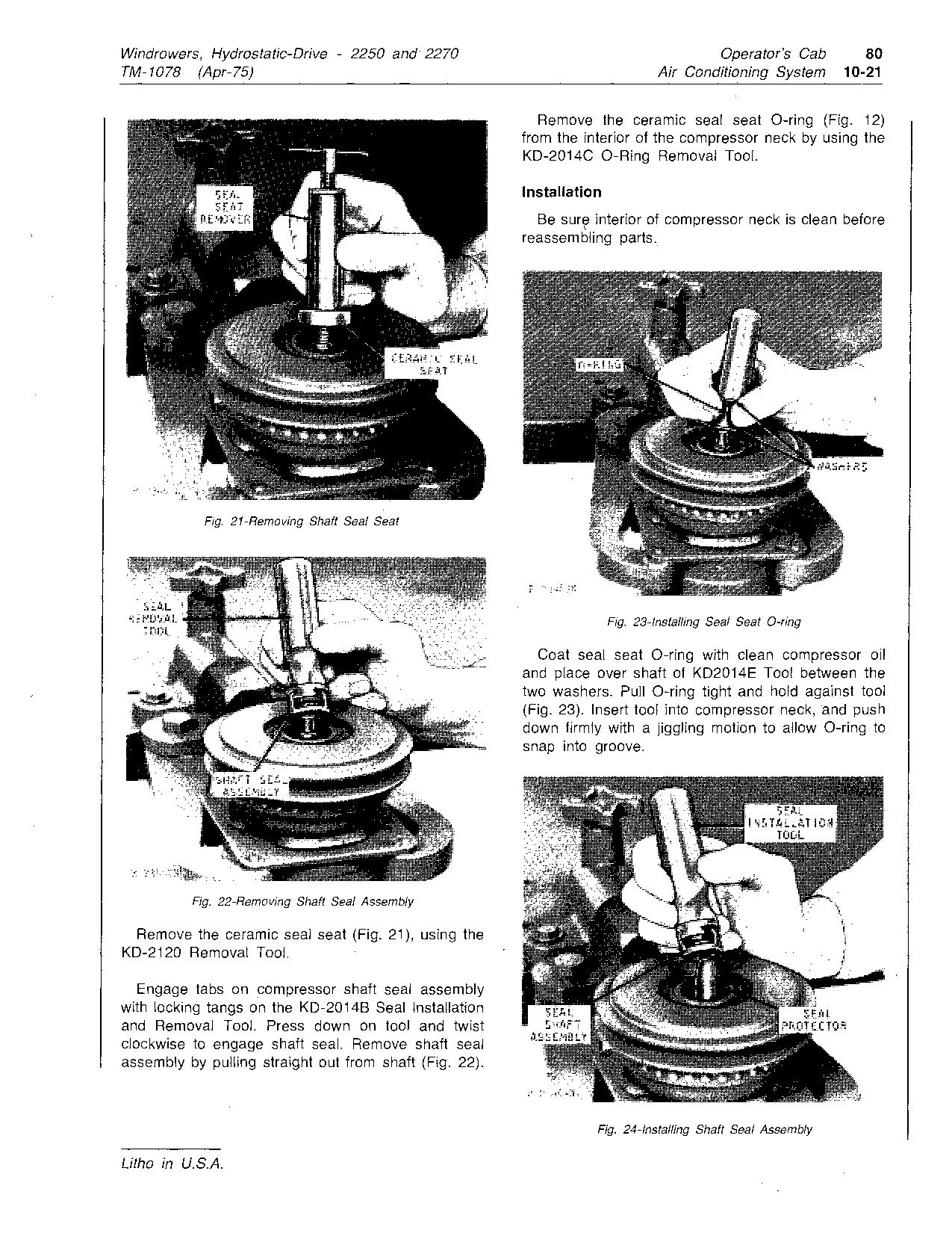 John Deere 2250 2270 Self Propelled Windrowers Technical Manual TM1078 (4)