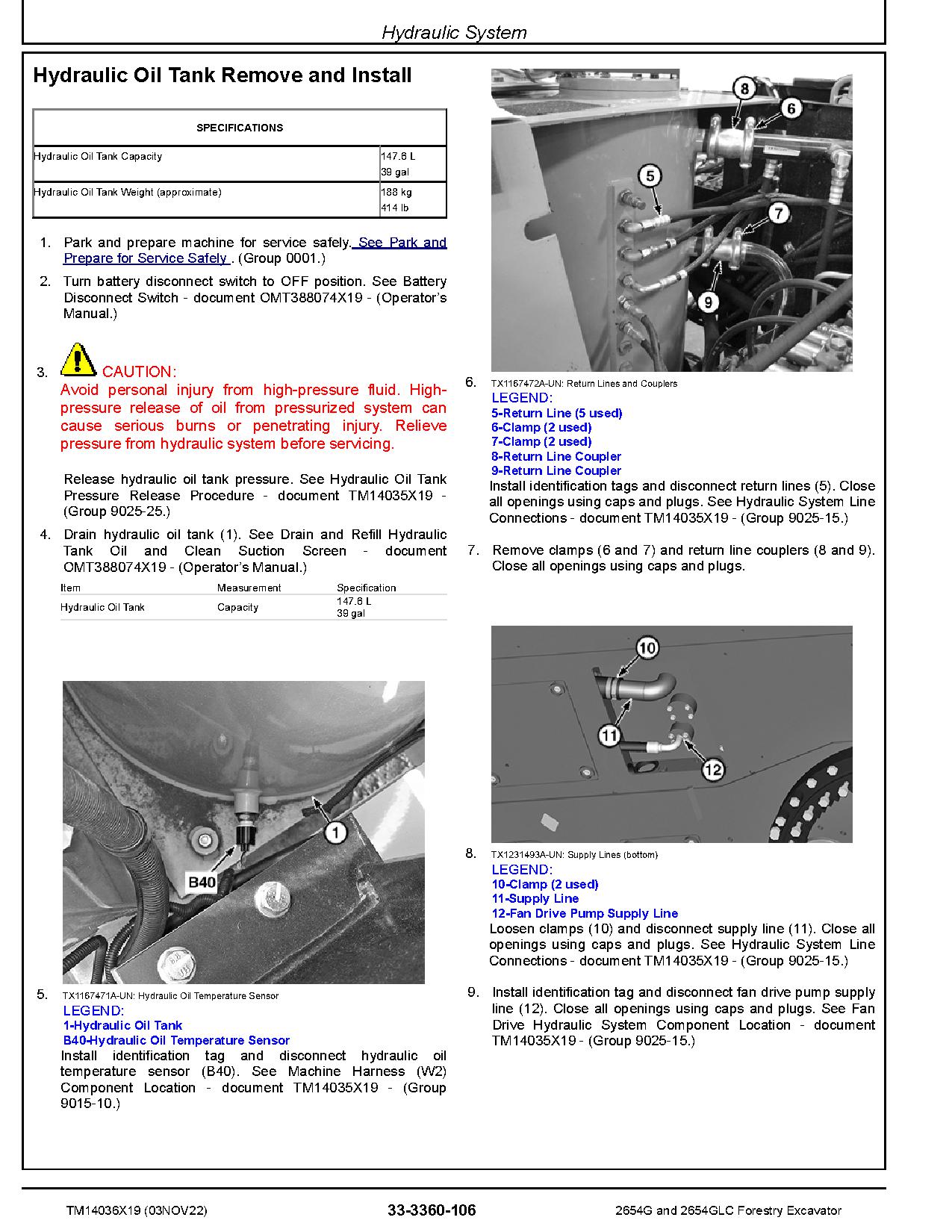 John Deere 2654G 2654GLC Forestry Excavators Repair Manual TM14036X19 (4)