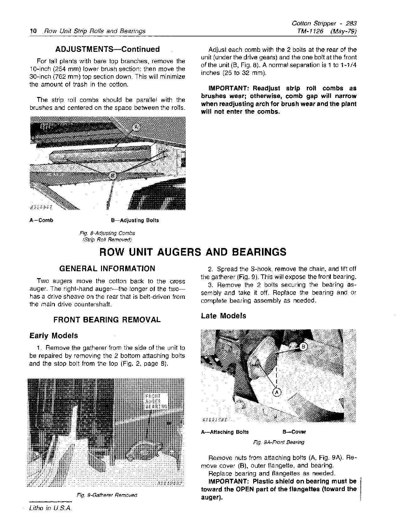 John Deere 283 Cotton Strippers Technical Manual TM1126 (2)