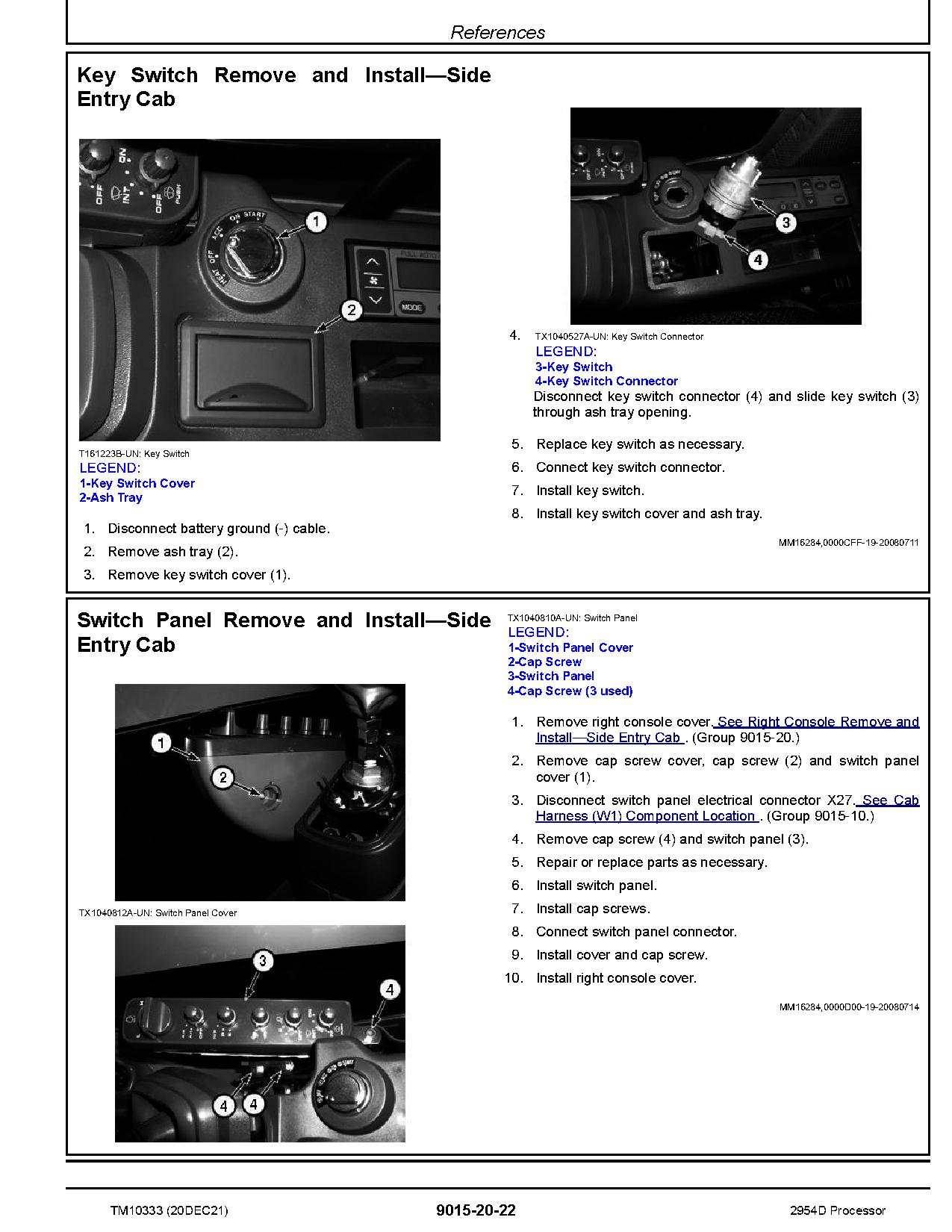 John Deere 2954D Processors Operation Test Manual TM10333 (2)