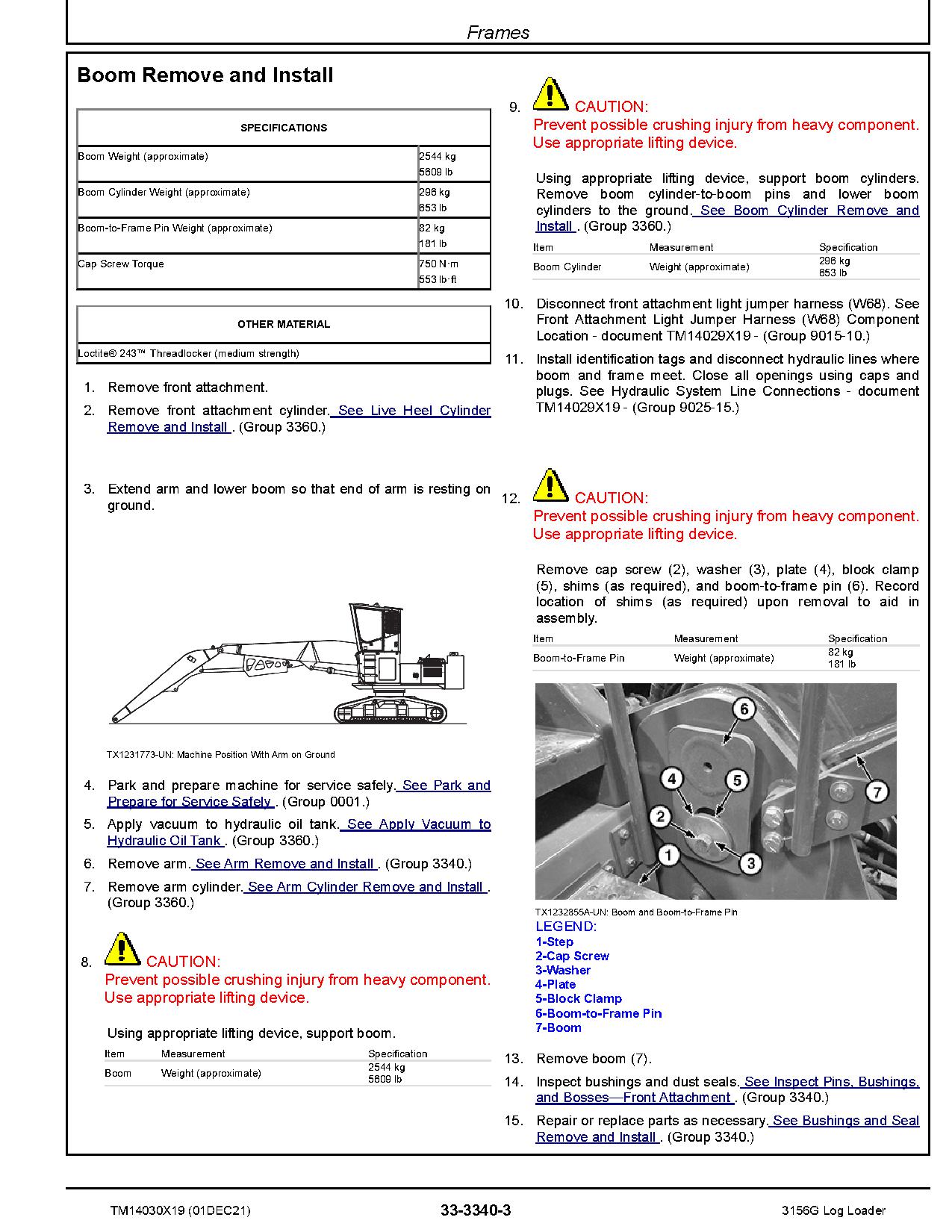 John Deere 3156G Log Loaders Repair Manual TM14030X19 (3)