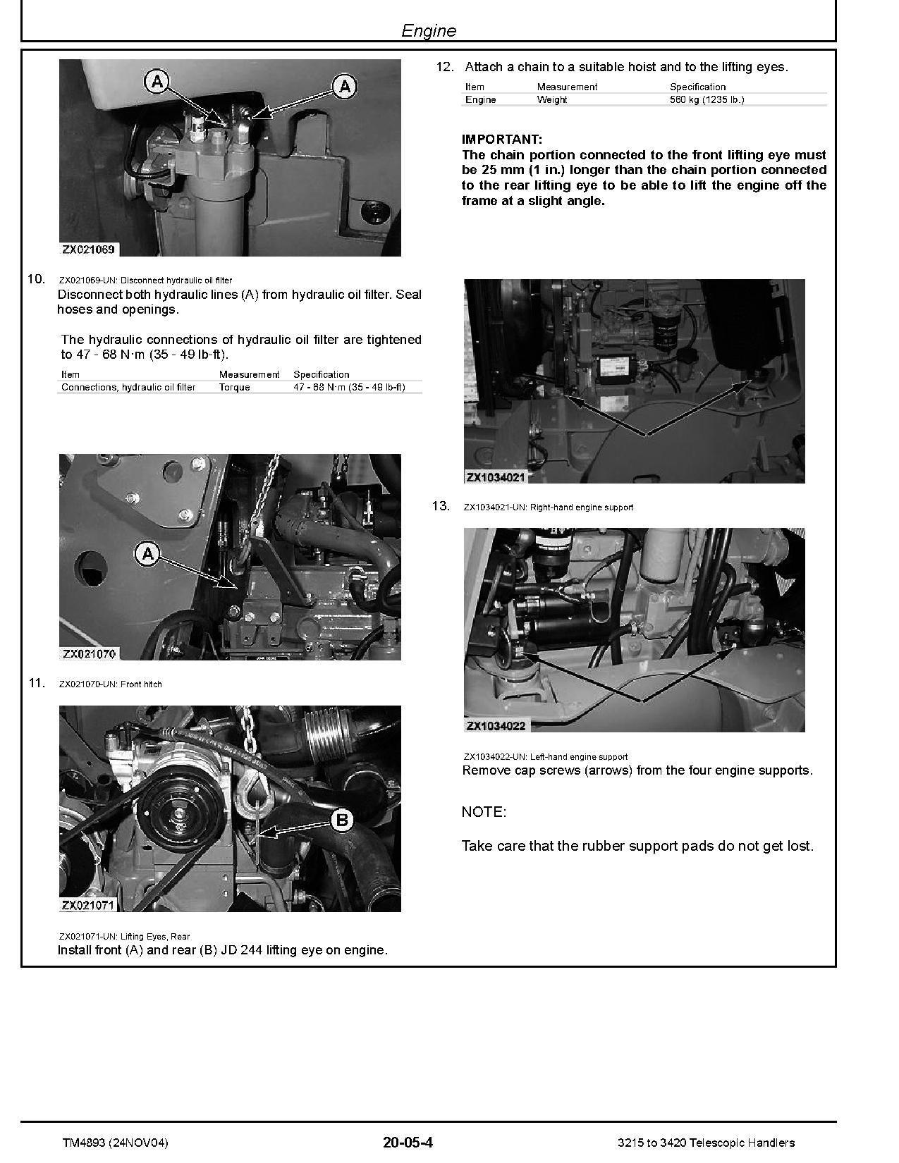 John Deere 3215 3420 Telescopic Handlers Technical Manual TM4893 (2)