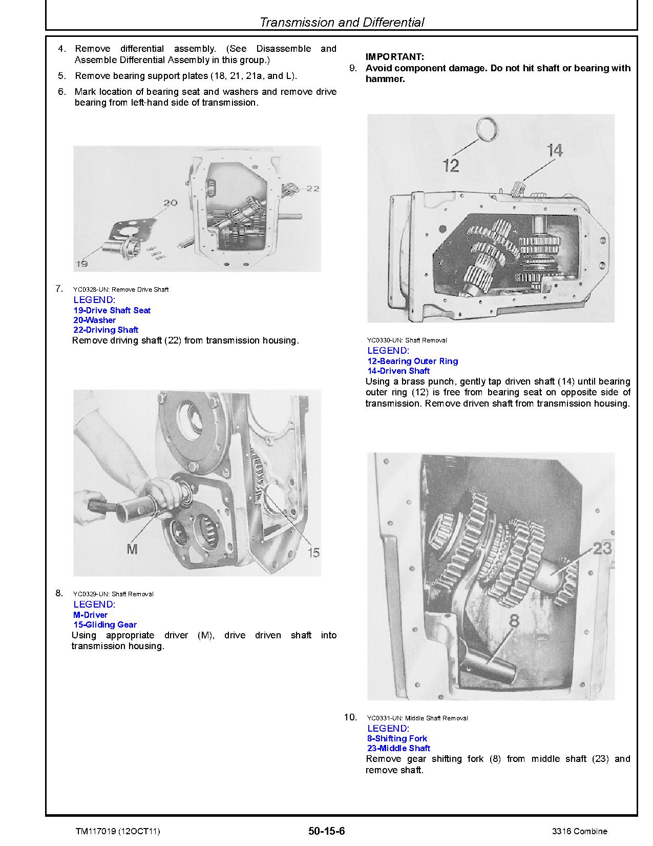 John Deere 3316 C100 Combines Technical Manual TM117019 (3)