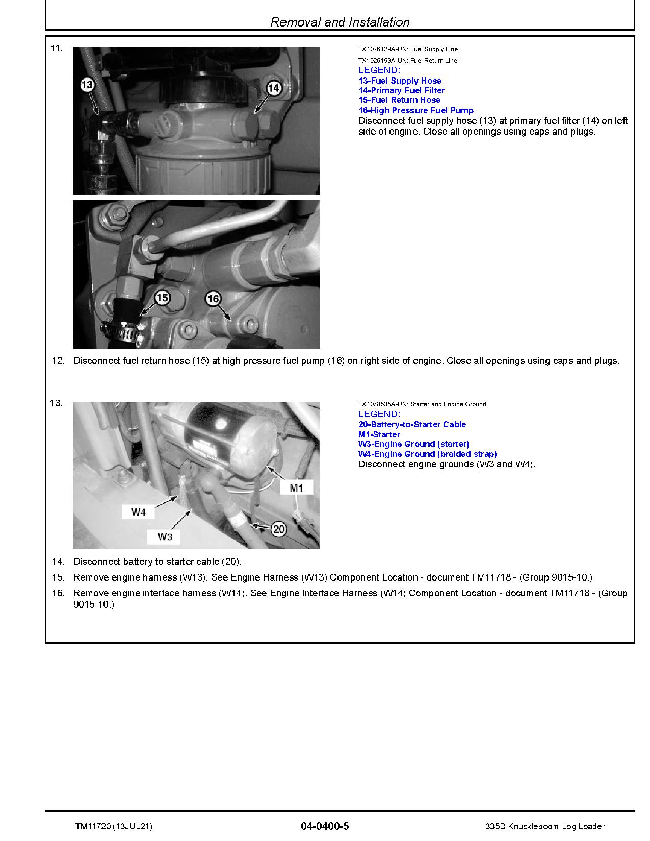 John Deere 335D Knuckleboom Log Loaders Repair Manual TM11720 (2)