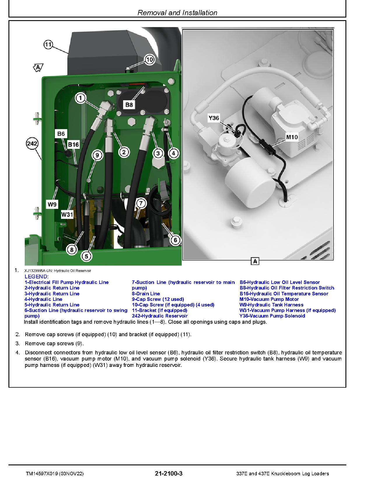 John Deere 337E 437E Knuckleboom Log Loaders Repair Manual TM14597X019 (3)