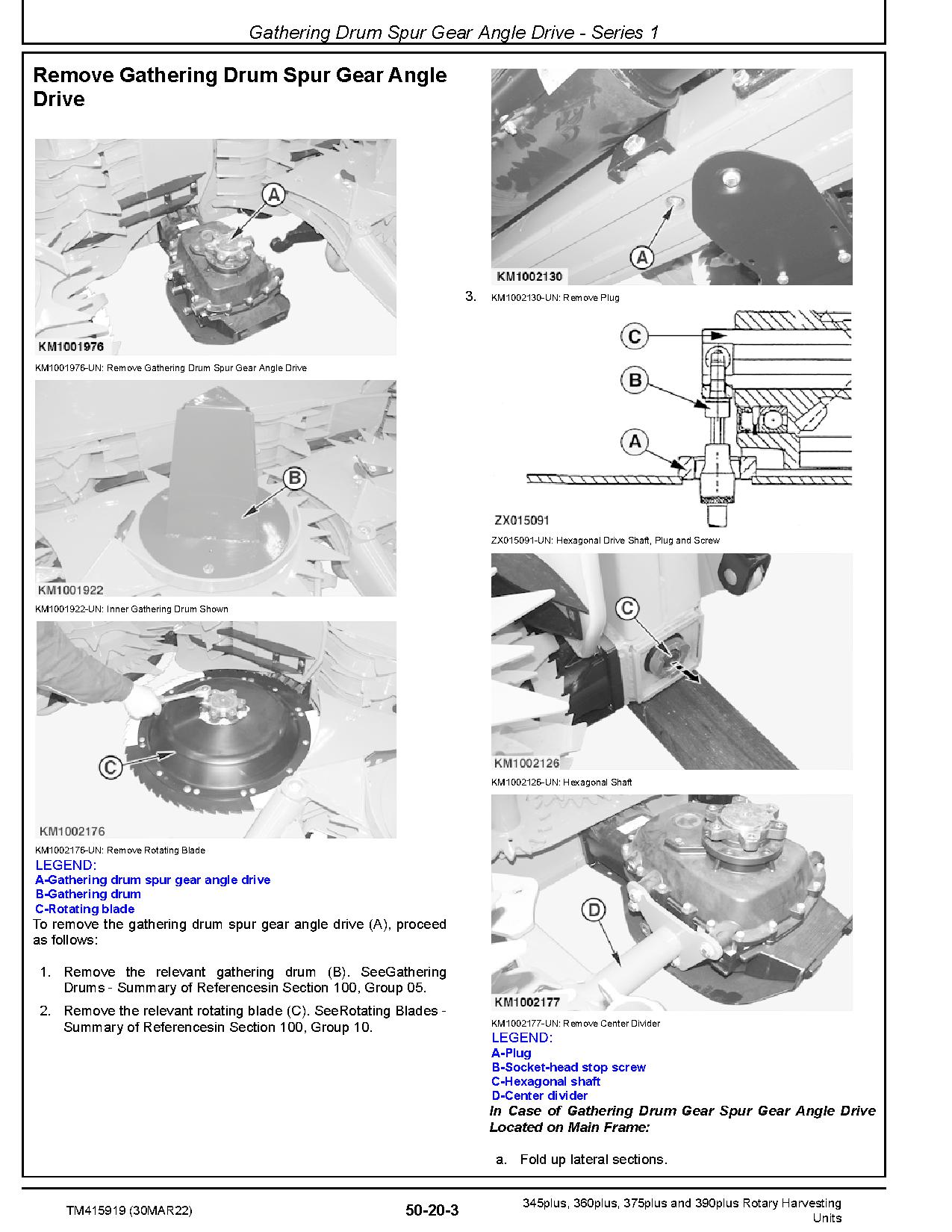 John Deere 345plus 360plus 375plus 390plus Rotary Harvesting Units Technical Manual TM415919 (3)