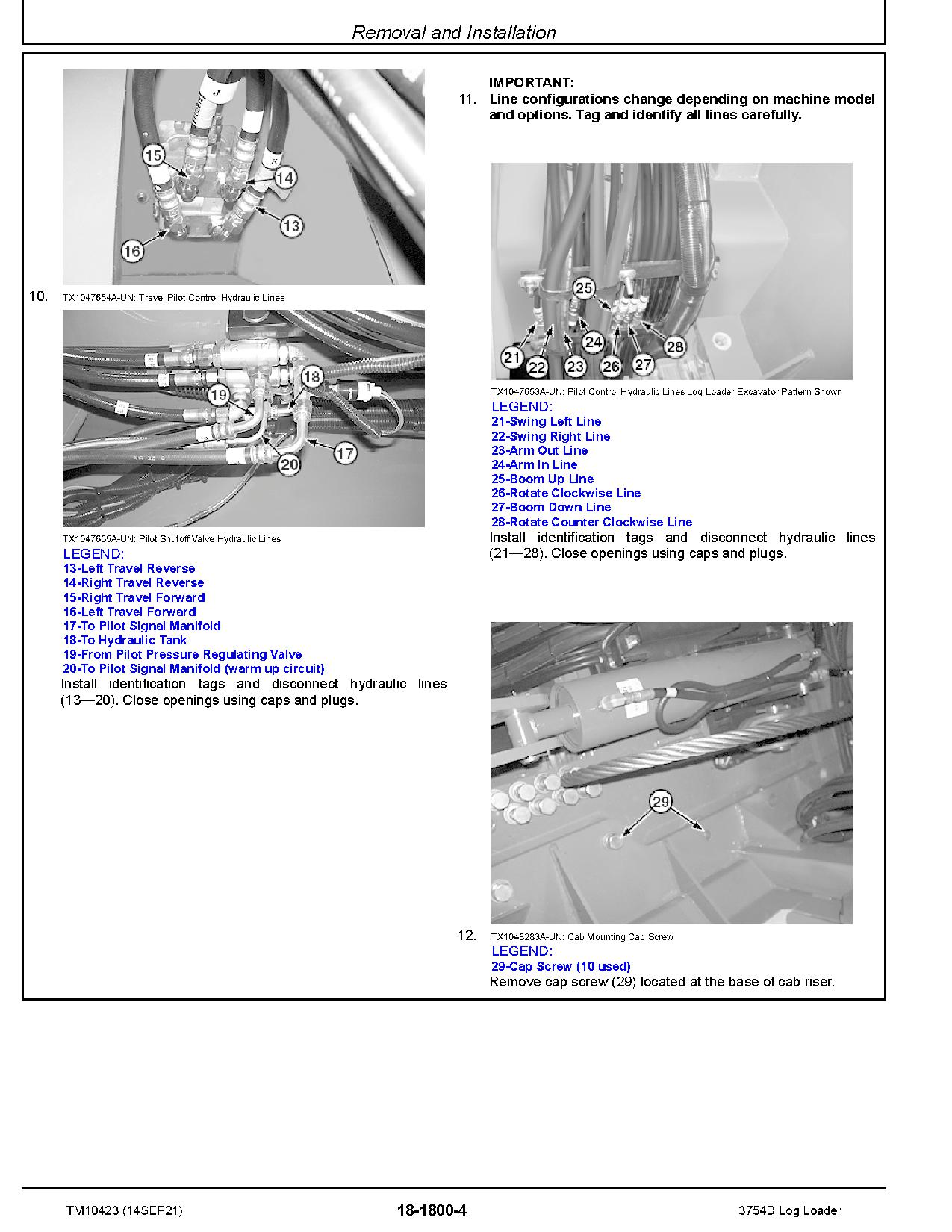 John Deere 3754D Log Loaders Repair Manual TM10423 (2)