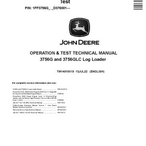 John Deere 3756G 3756GLC Operation Test Manual TM14019X19 (1)
