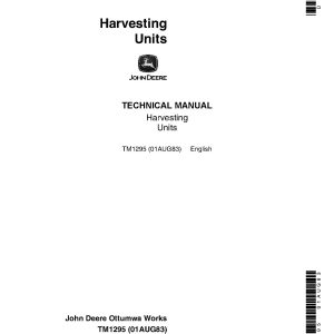 John Deere 3940 5820 Harvesting Units Technical Manual TM1295 (1)