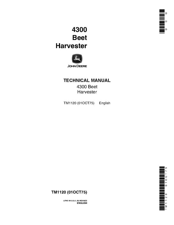 John Deere 4300 Beet Harvesters Technical Manual TM1120 (1) John Deere 4300 Beet Harvesters Technical Manual Tm1120 (1)