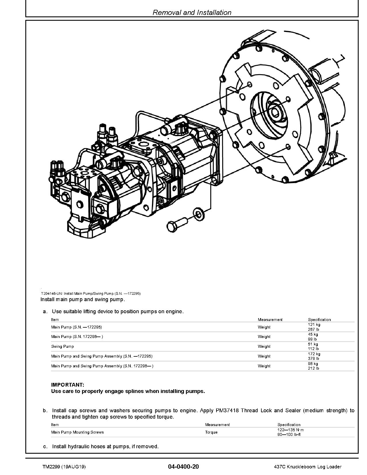 John Deere 437C Knuckleboom Trailer Mount Log Loaders Repair Manual TM2299 (2)