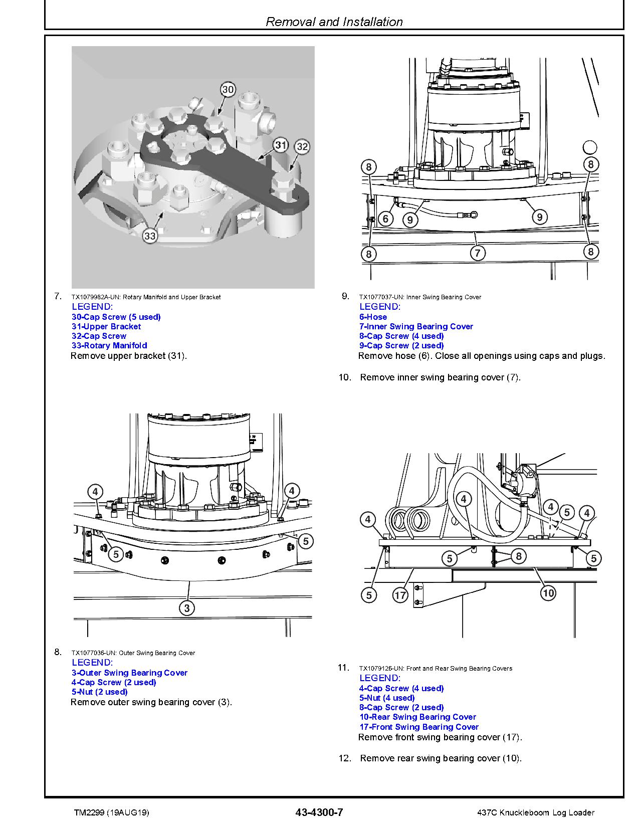 John Deere 437C Knuckleboom Trailer Mount Log Loaders Repair Manual TM2299 (4)