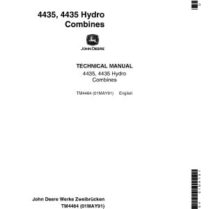 John Deere 4435 4435 Hydro Combines Technical Manual TM4464 (1)
