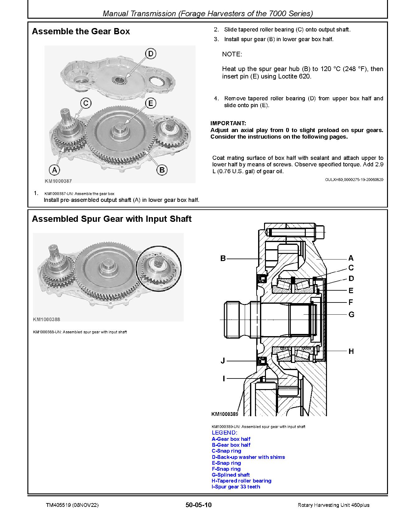 John Deere 460plus Rotary Harvesting Units Technical Manual TM405519 (2)