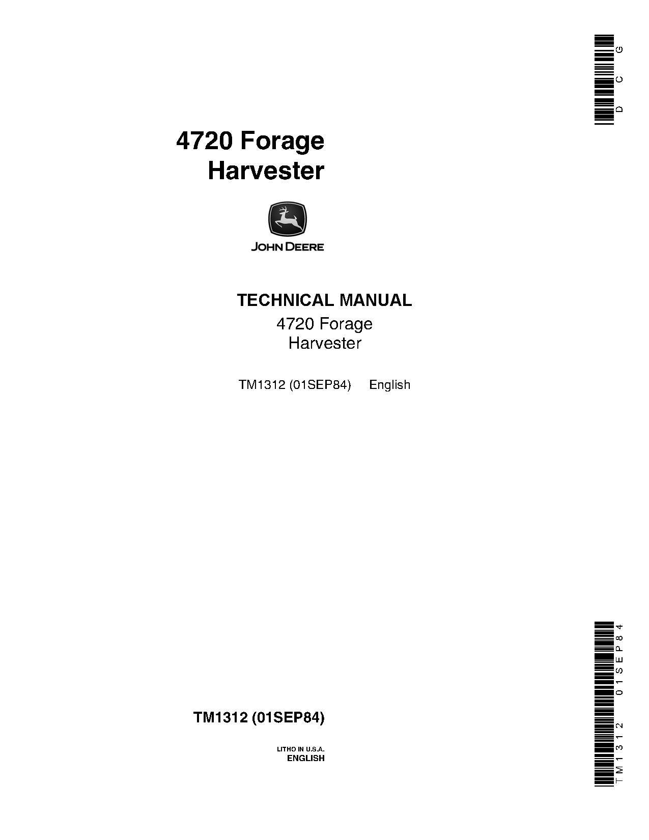 John Deere 4720 Forage Harvesters Technical Manual TM1312 (1)