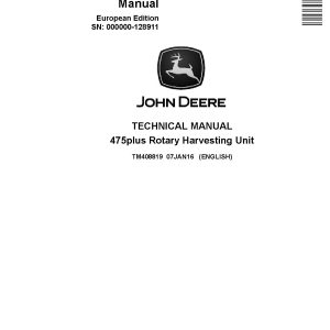 John Deere 475plus Rotary Harvesting Units Technical Manual TM408819 (1)