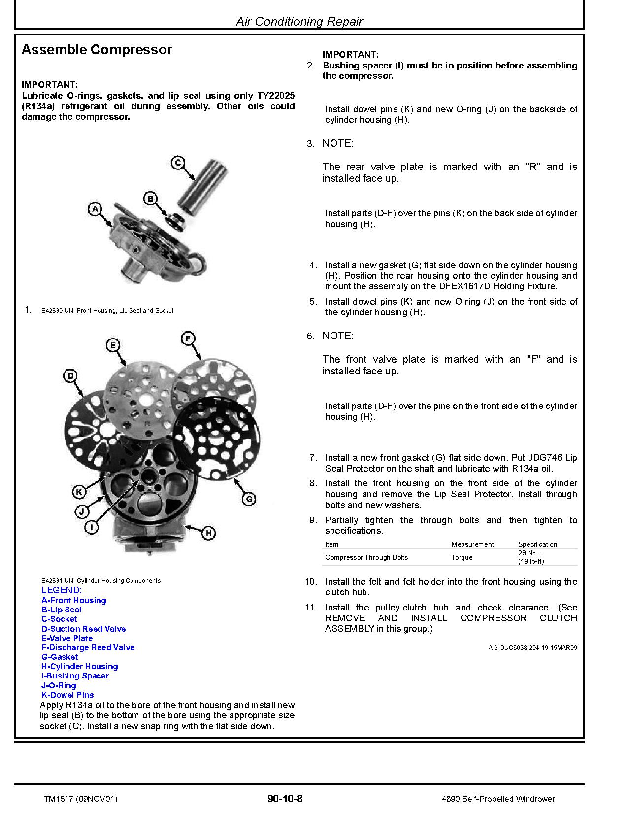 John Deere 4890 Self Propelled Windrowers Repair Manual TM1617 (4)