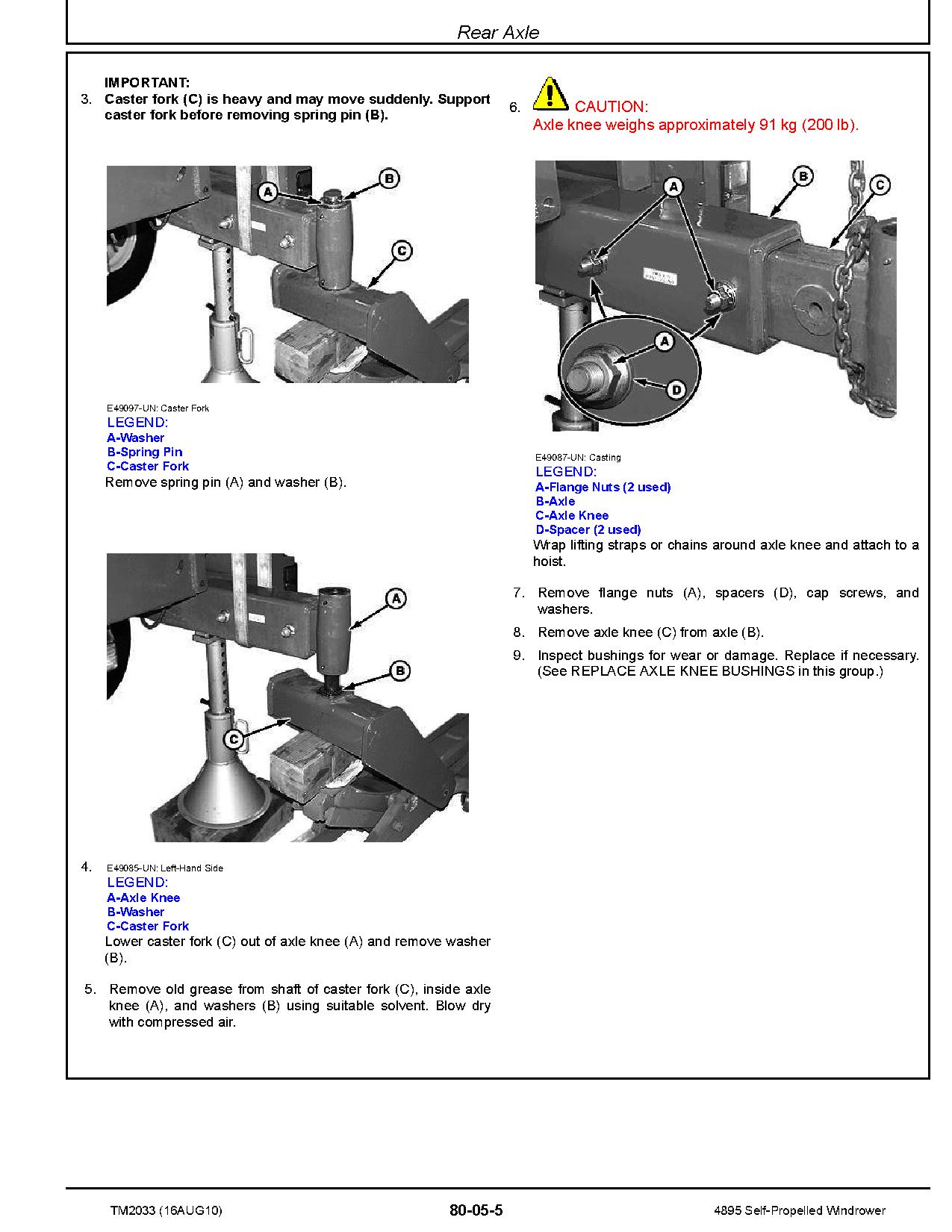 John Deere 4895 Self Propelled Windrowers Repair Manual TM2033 (4)