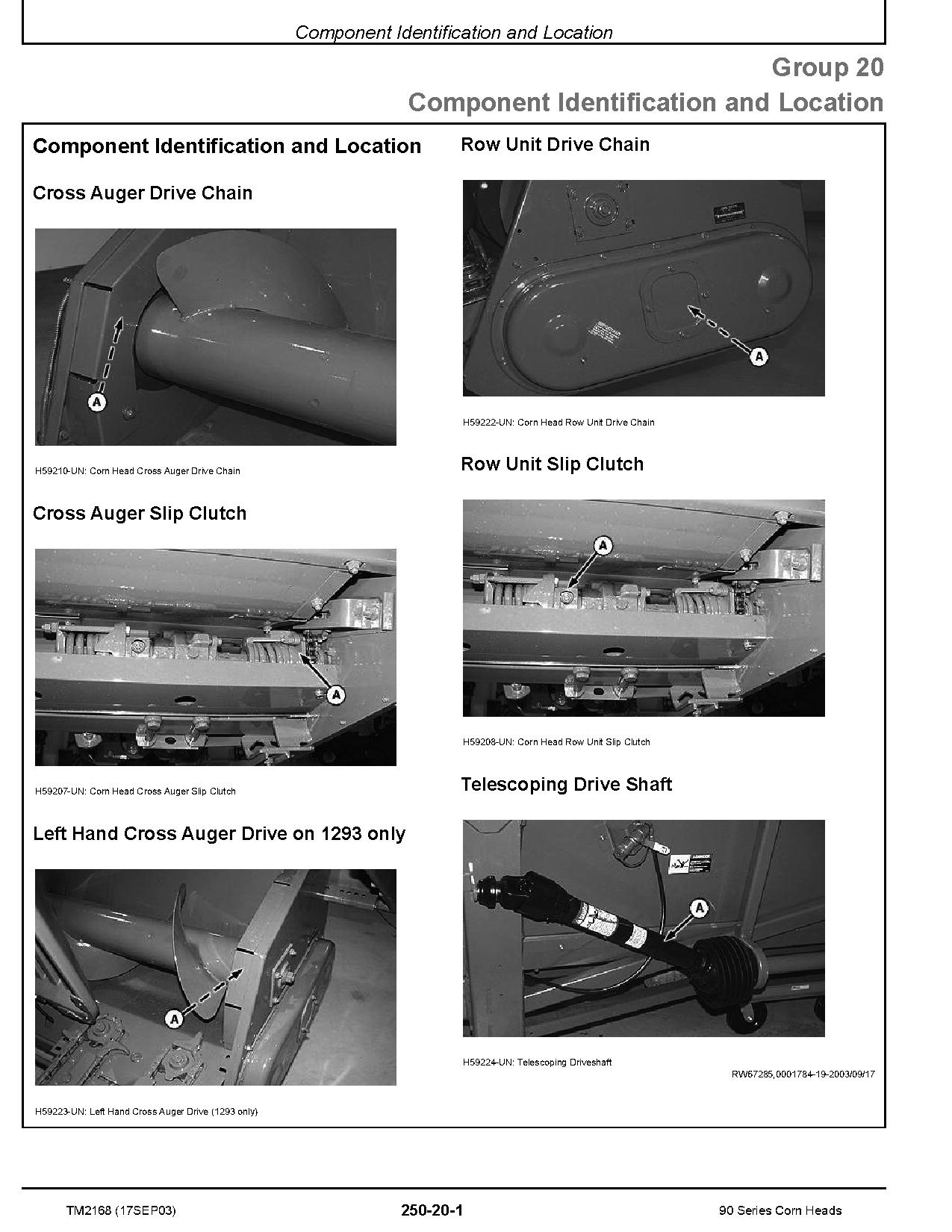 John Deere 492 493 494 592 594 692 693 694 892 893 894 1092 1290 1291 1293 Corn Heads Diagnostic Manual TM2168 (3)
