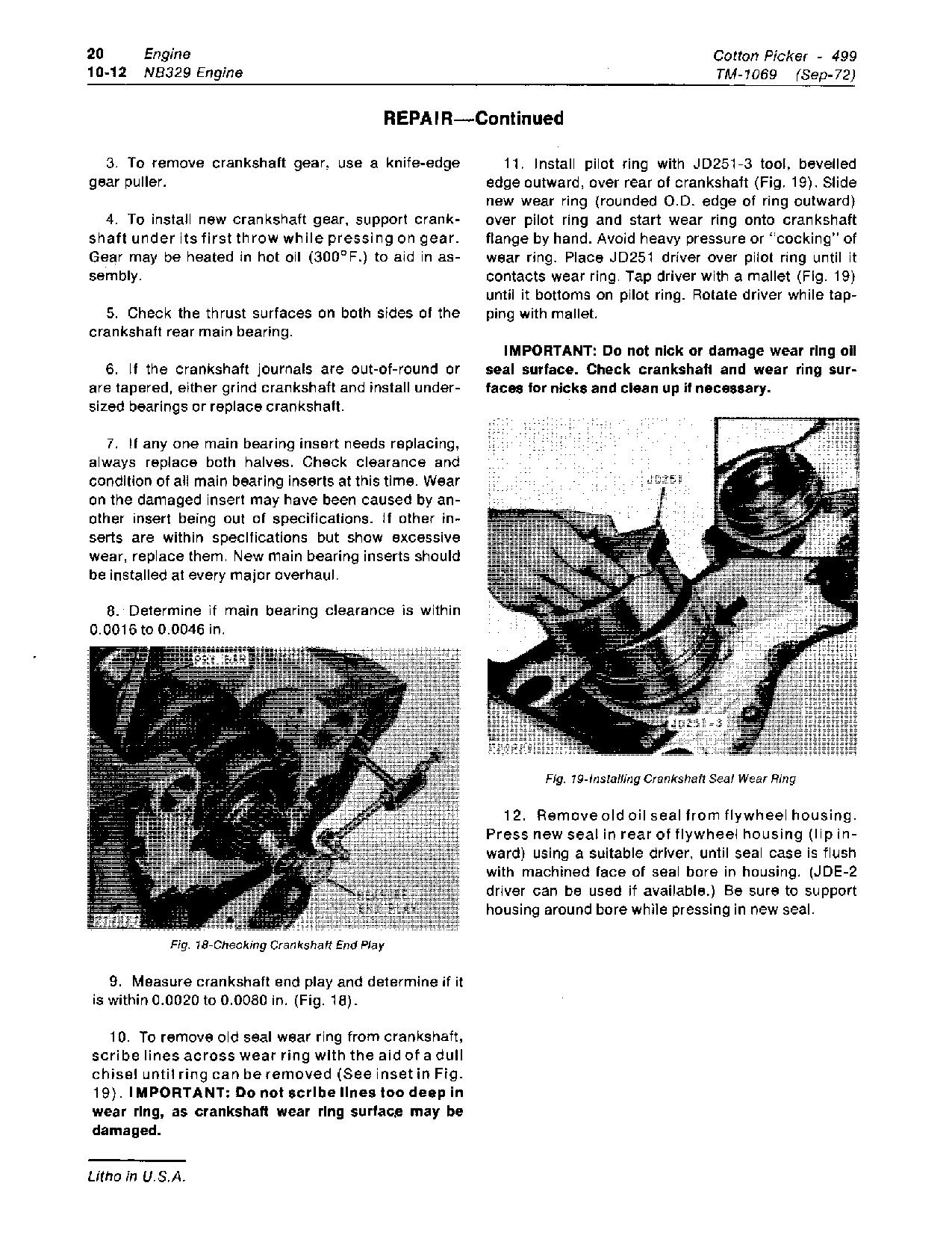 John Deere 499 Cotton Pickers Technical Manual TM1069 (2)