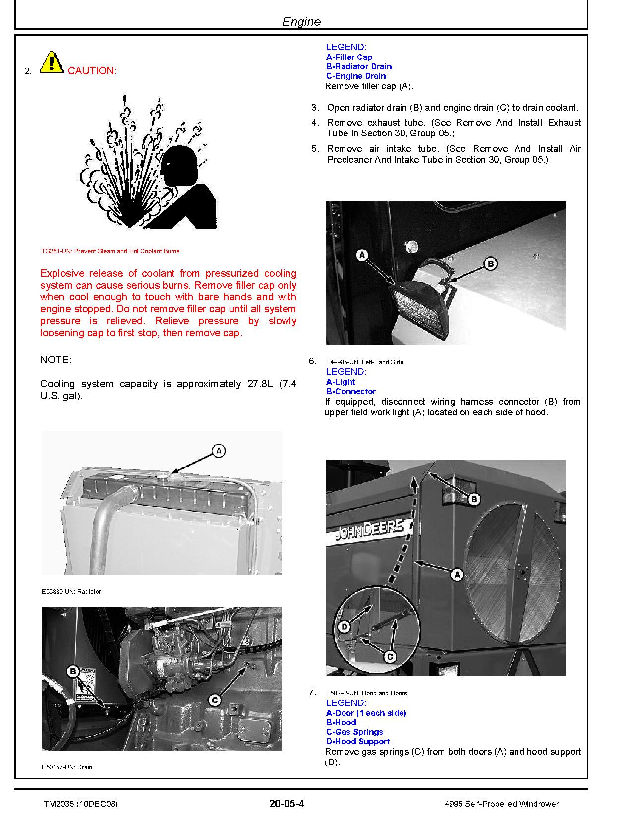 John Deere 4995 Self Propelled Windrowers Repair Manual TM2035 (2)