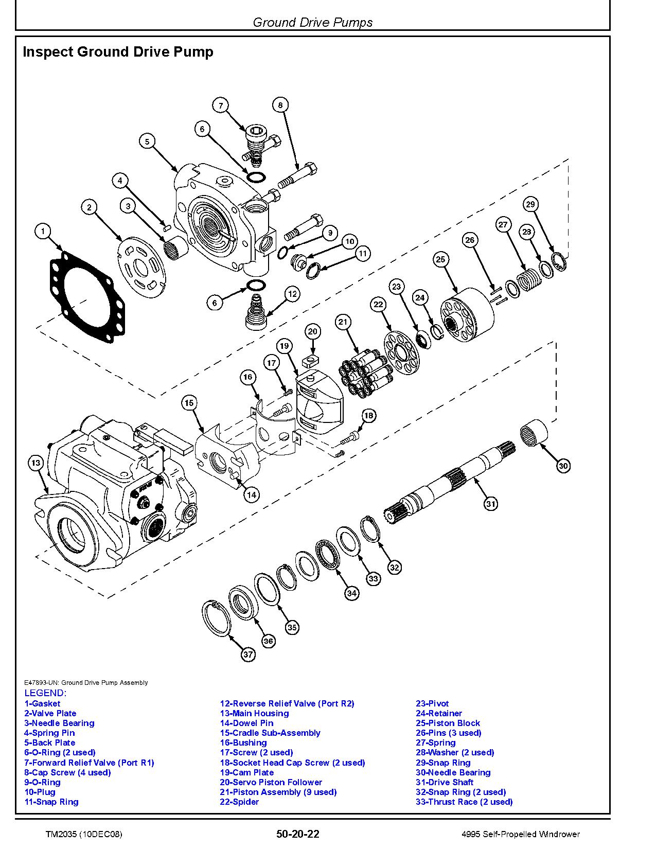 John Deere 4995 Self Propelled Windrowers Repair Manual TM2035 (3)