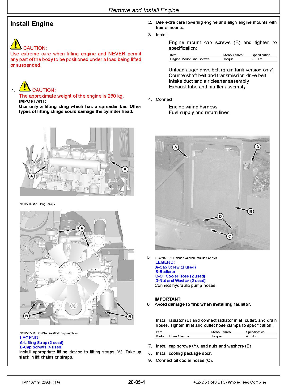 John Deere 4LZ 2.5 R40 STC Combines Repair Manual TM116719 (2)