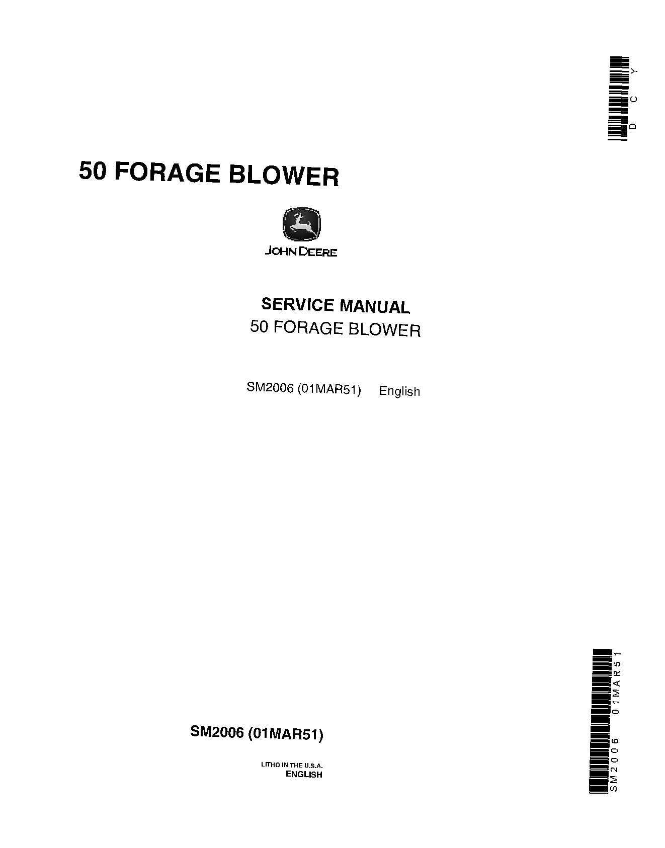 John Deere 50 Forage Blowers Technical Manual SM2006 (1)