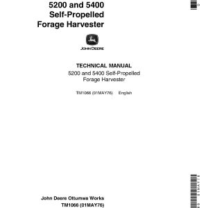 John Deere 5200 5400 Self Propelled Forage Harvesters Technical Manual TM1066 (1)